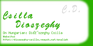 csilla dioszeghy business card